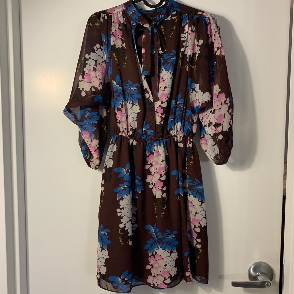 Ann Taylor Burgundy Dress Euc